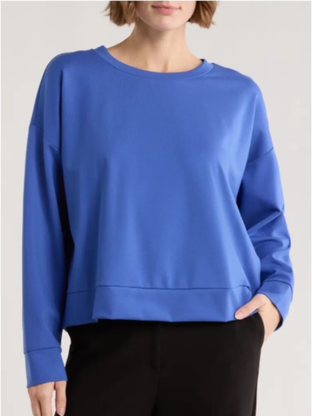 Eileen Fisher Round Neck Boxy Top Size XL